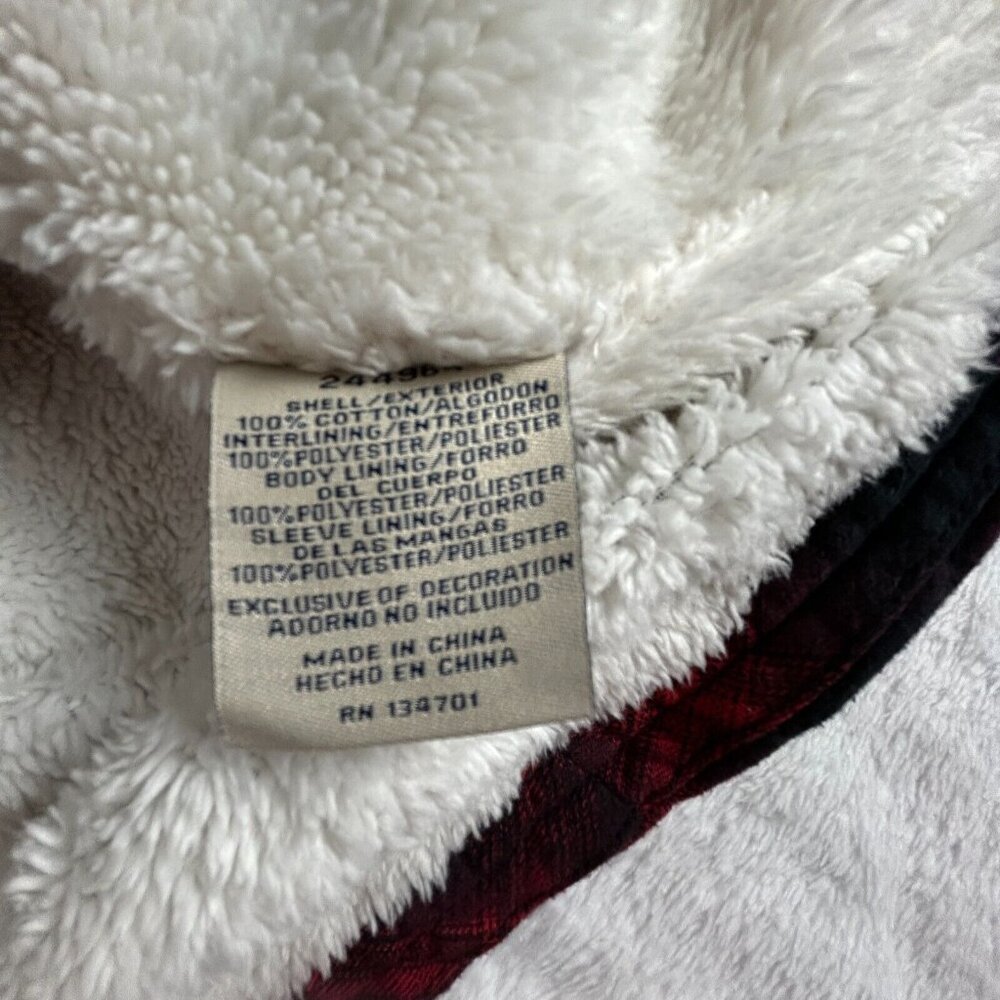 Boston Trader Womens Sherpa Lined Hooded Flannel … - image 6